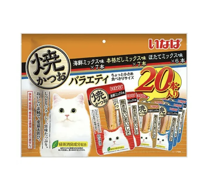 いなば焼きかつお成猫用バラエティ20本入り